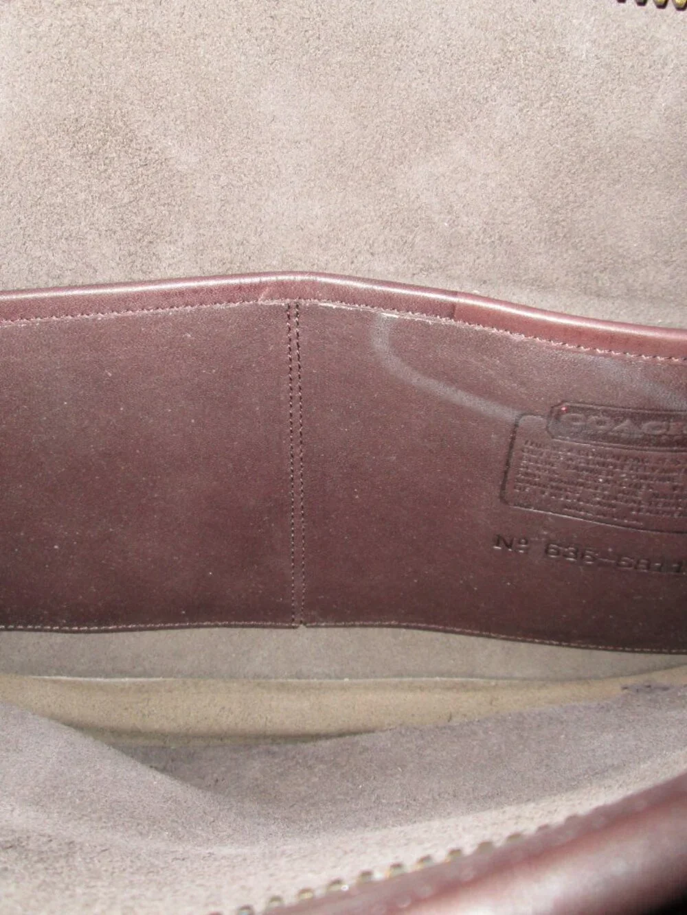 COACH CHOCOLATE BROWN LEATHER SOFT SIDED LAPTOP BRIEFCASE